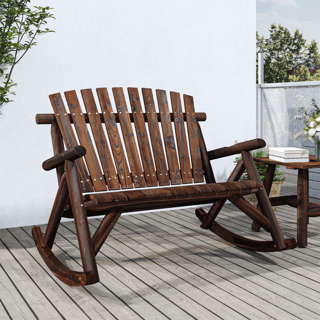Schommelbank 2-Zits 123X96X102 Cm Massief Vurenhout